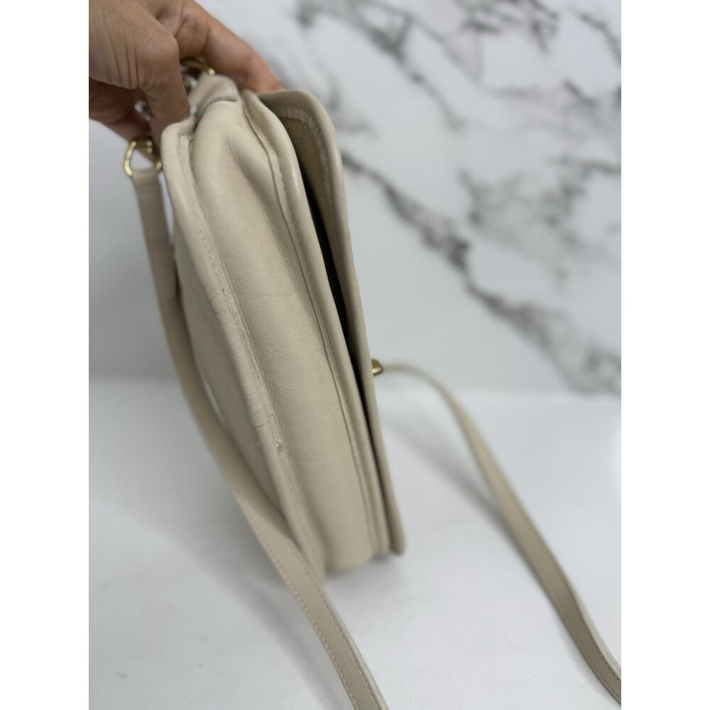 Vintage 80’s Rare Leather Coach Ivory Clutch Crossbody Bag 009-1020 USA - Picture 3 of 11
